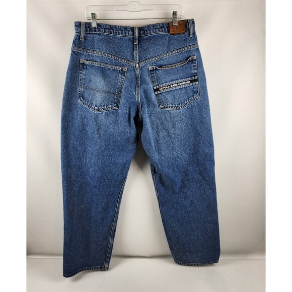 Polo Jeans Co. Jeans Mens 36x30 Blue Denim Baggy High Rise Pants - Picture 6 of 12